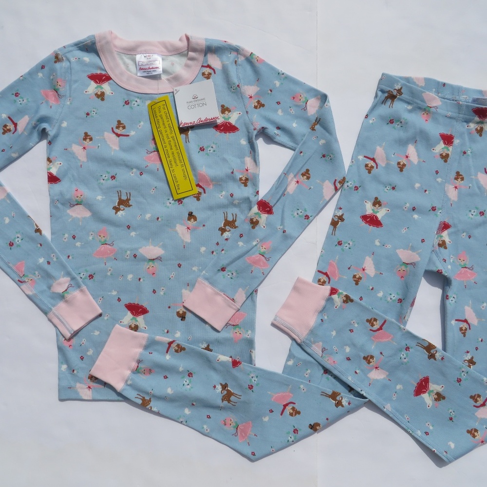 Hanna Andersson 150 Girls Pajamas Organic NEW 12 - Picture 1 of 8
